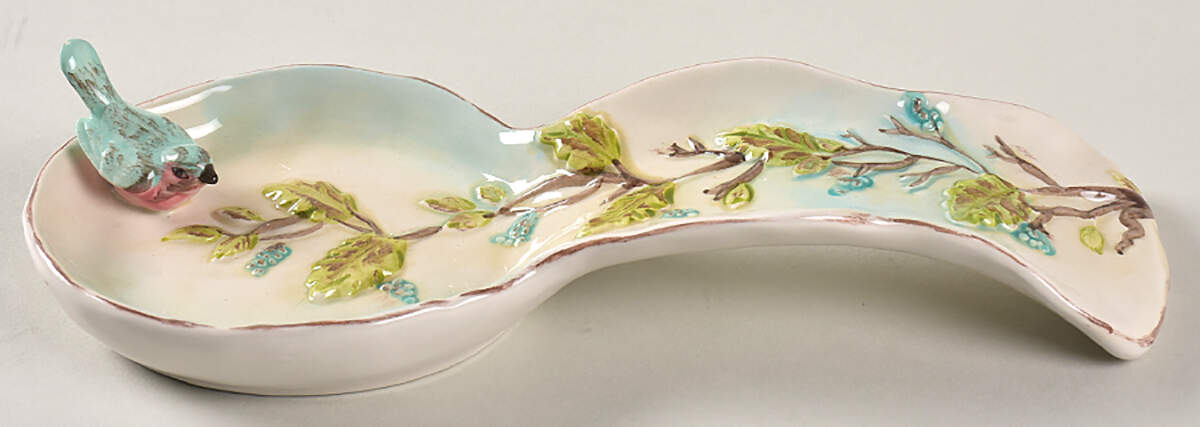 Woodcut Farmhouse Spoon Rest/Holder (Holds 1 Spoon) by Blue Sky-1