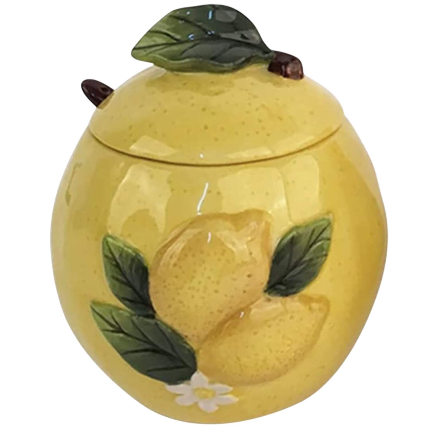 Lemon Sugar Bowl & Lid by Blue Sky-1