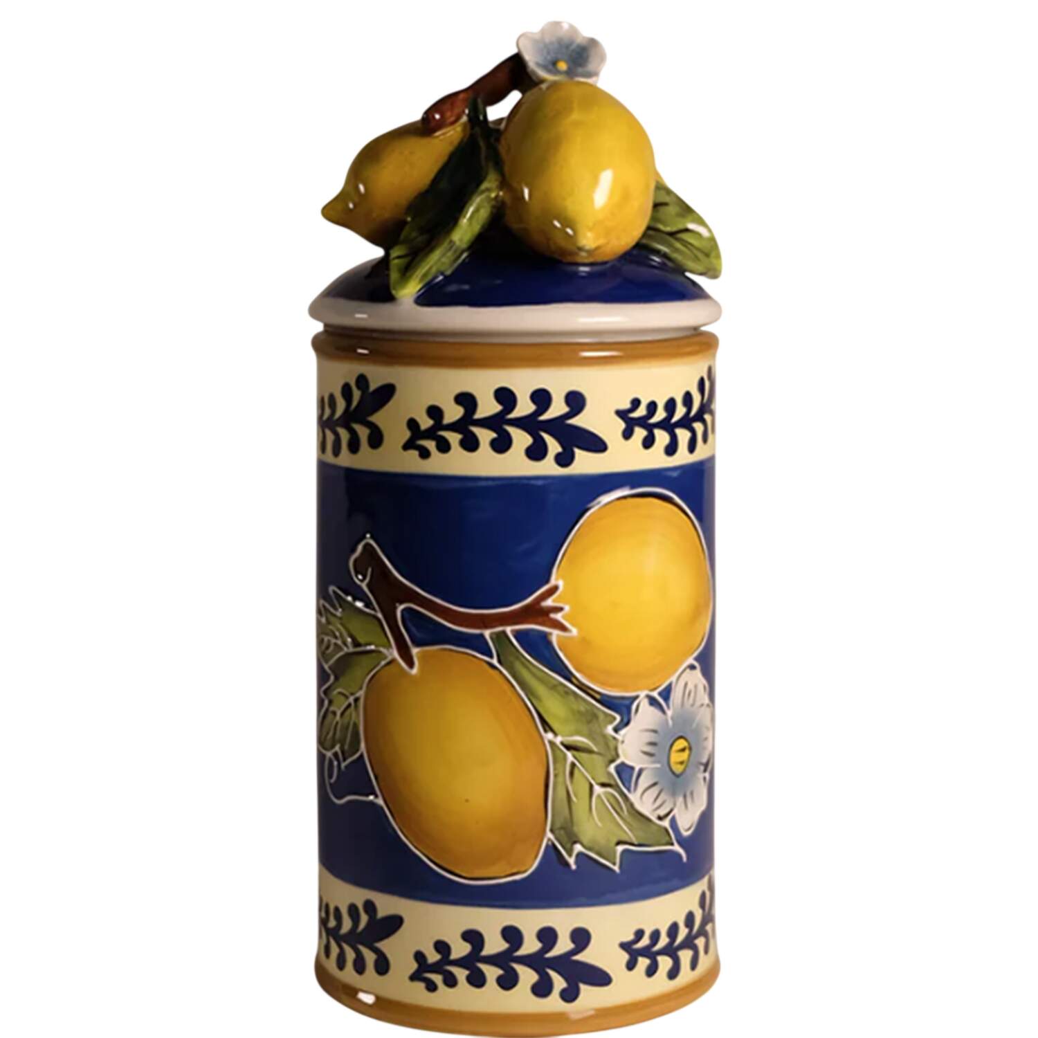 Lemon Small Canister & Lid by Blue Sky-1