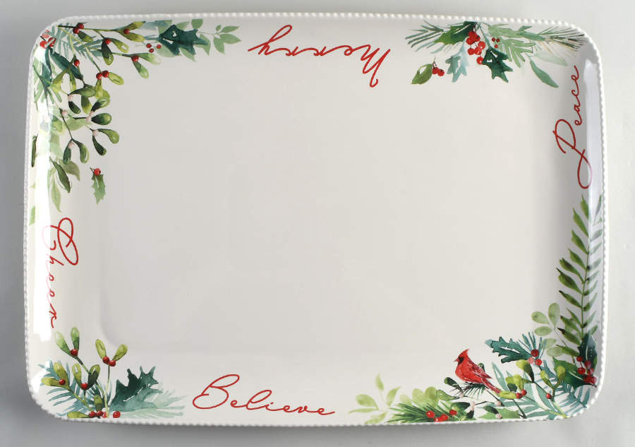 Winter Botanicals 20" Rectangular Serving Platter by Better Homes and Gardens-1