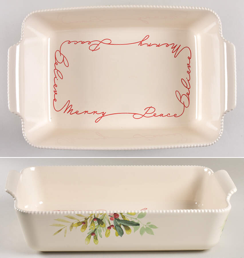 Winter Botanicals 14" Rectangular Baker by Better Homes and Gardens-1