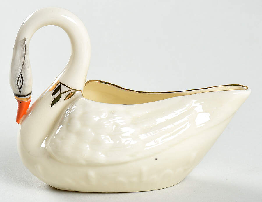 Creamer & Sugar Sets Small Swan Creamer by Belleek Pottery (Ireland)-1