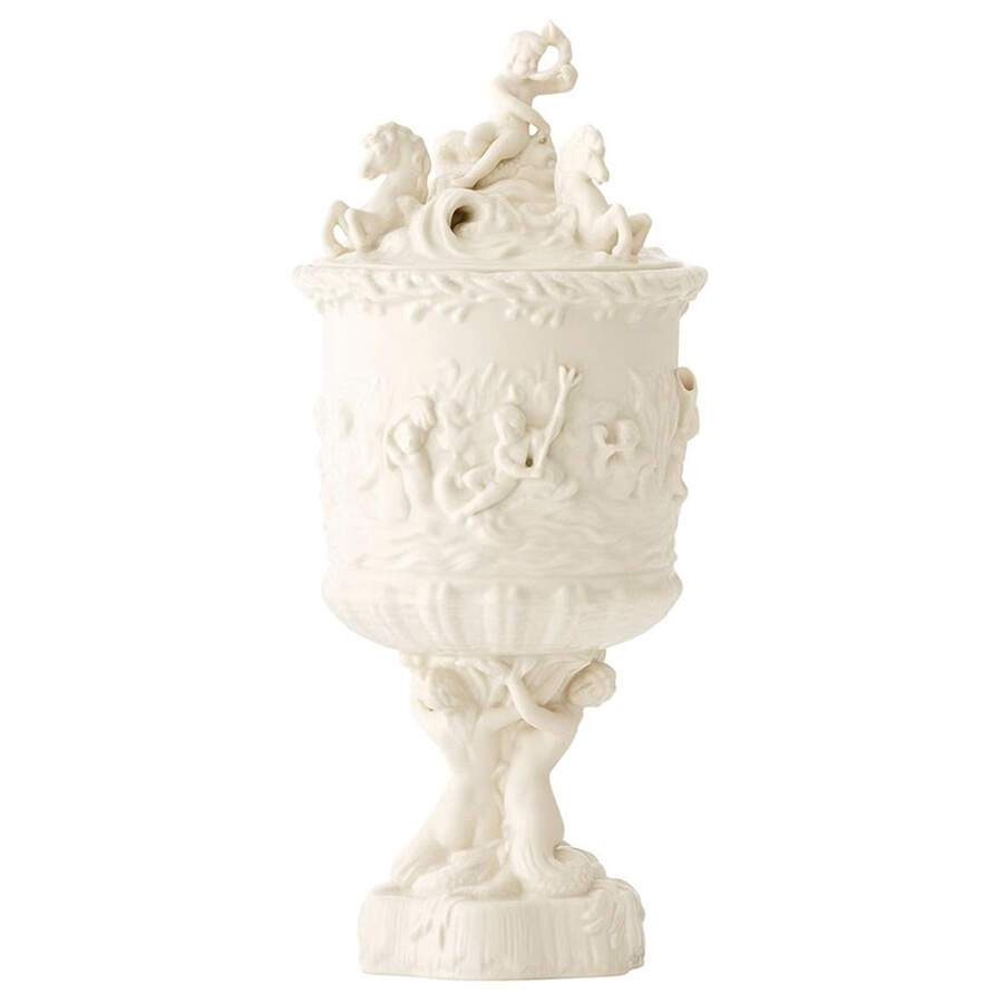 Prince of Wales Ice Pail & Lid by Belleek Pottery (Ireland)-1