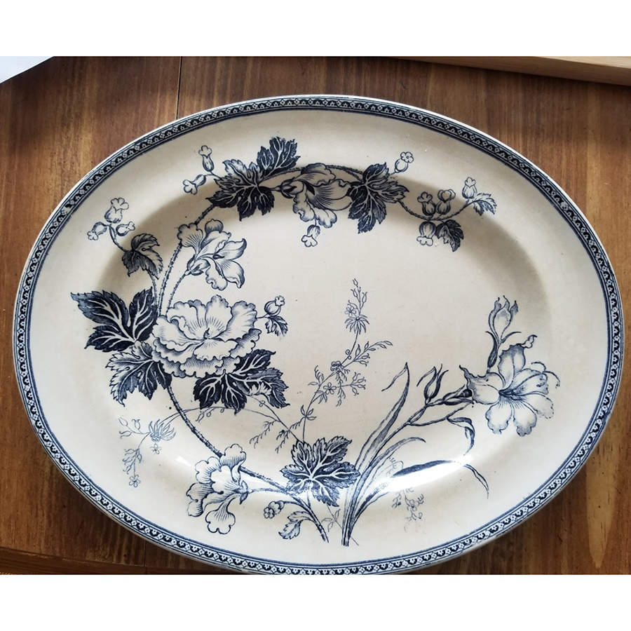 Texas Blue 11" Oval Serving Platter by Brownfield-1