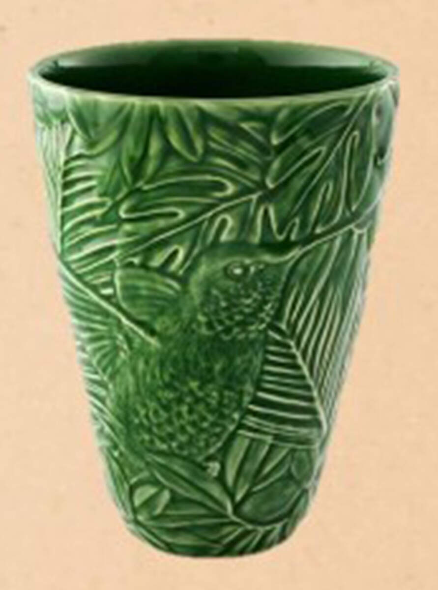 Equatorial 8" Vase by Bordallo Pinheiro-1