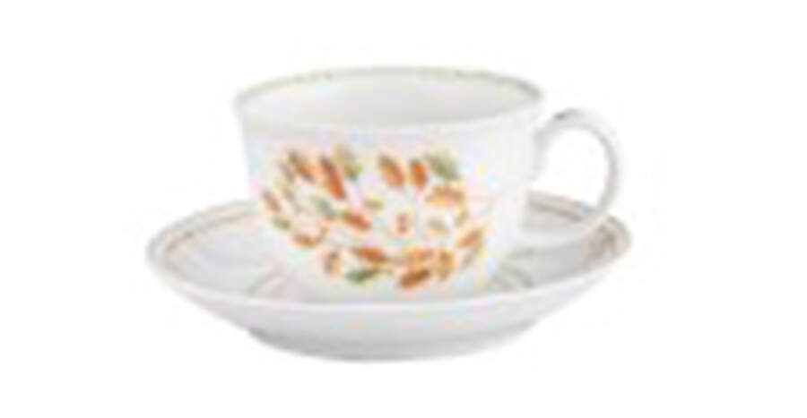 Gudrun Flat Cup & Saucer Set by Bordallo Pinheiro-1