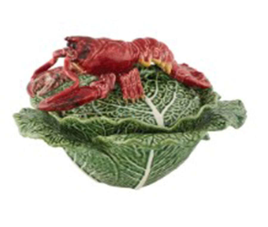 Cabbage with Lobsters Tureen &  Lid by Bordallo Pinheiro-1