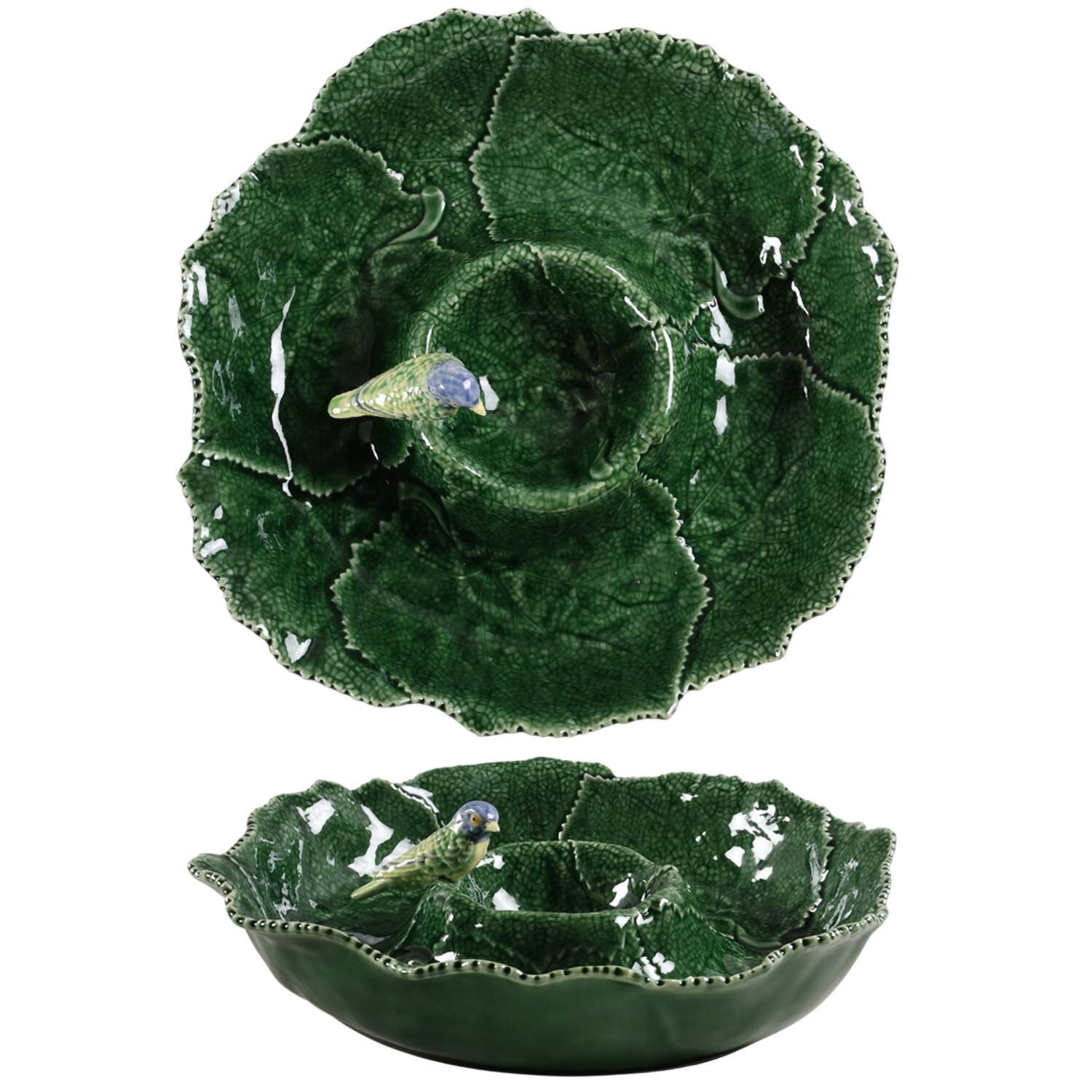Cineraria Figural Chip/Dip Bowl by Bordallo Pinheiro-1