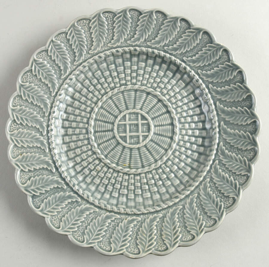 Basketweave Gray Dinner Plate by Bordallo Pinheiro-1