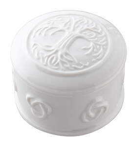 Tree of Life Collection Trinket Box & Lid by Belleek Pottery (Ireland)-1
