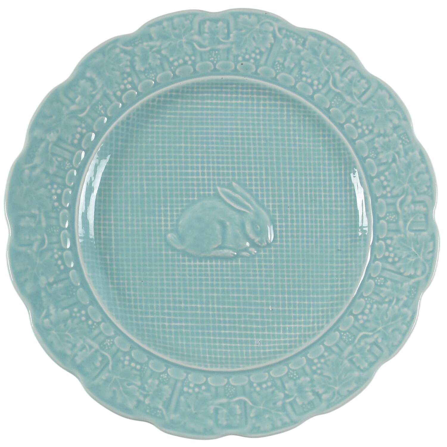 Rabbit-Turquoise Accent Salad Plate by Bordallo Pinheiro-1