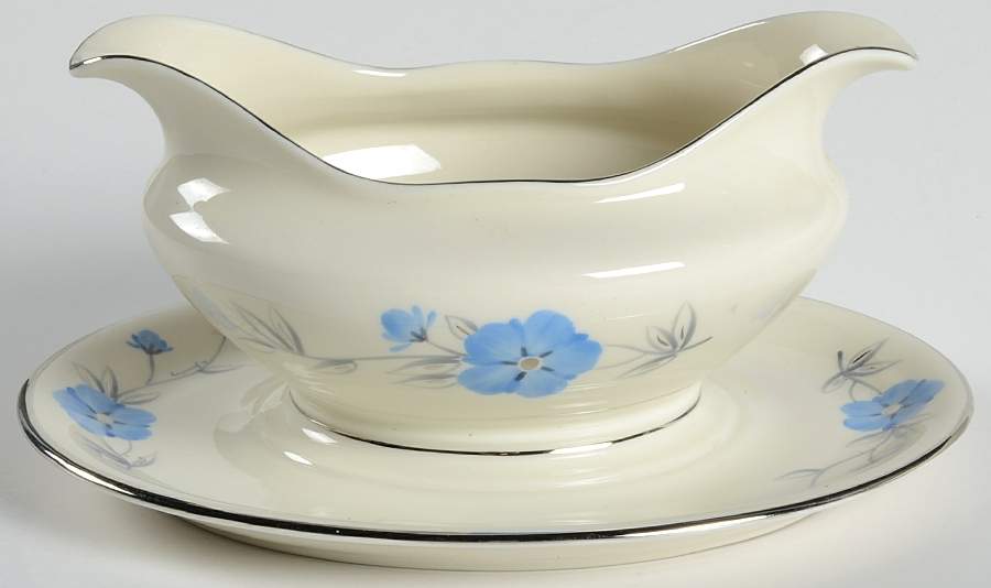 Beatrice Gravy Boat with Attached Underplate by Castleton (USA)-1