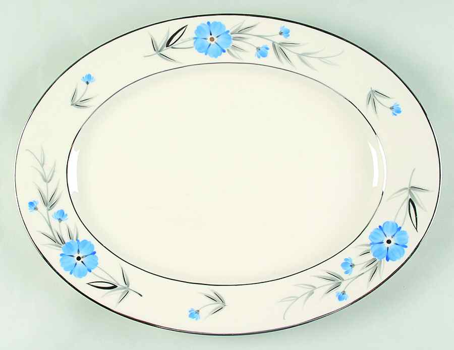 Beatrice 15" Oval Serving Platter by Castleton (USA)-1
