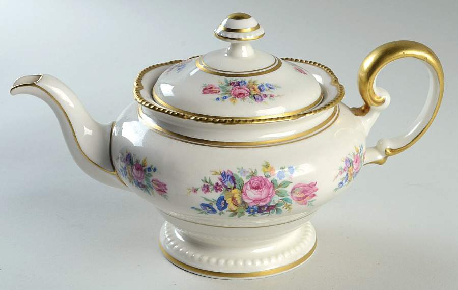 Castleton Rose Teapot & Lid by Castleton (USA)-1