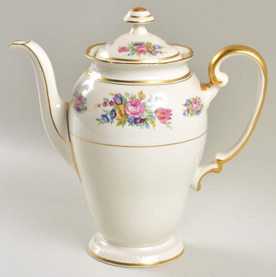 Castleton Rose Coffee Pot & Lid by Castleton (USA)-1