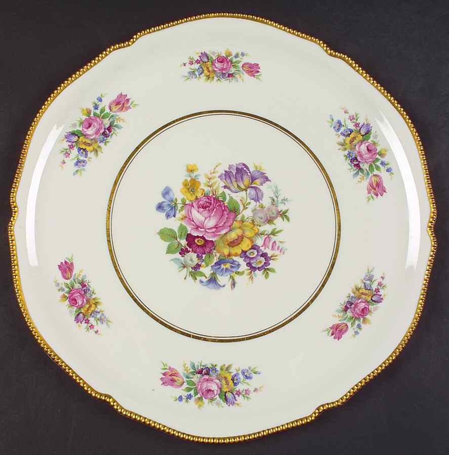 Castleton Rose 12" Chop Plate (Round Platter) by Castleton (USA)-1
