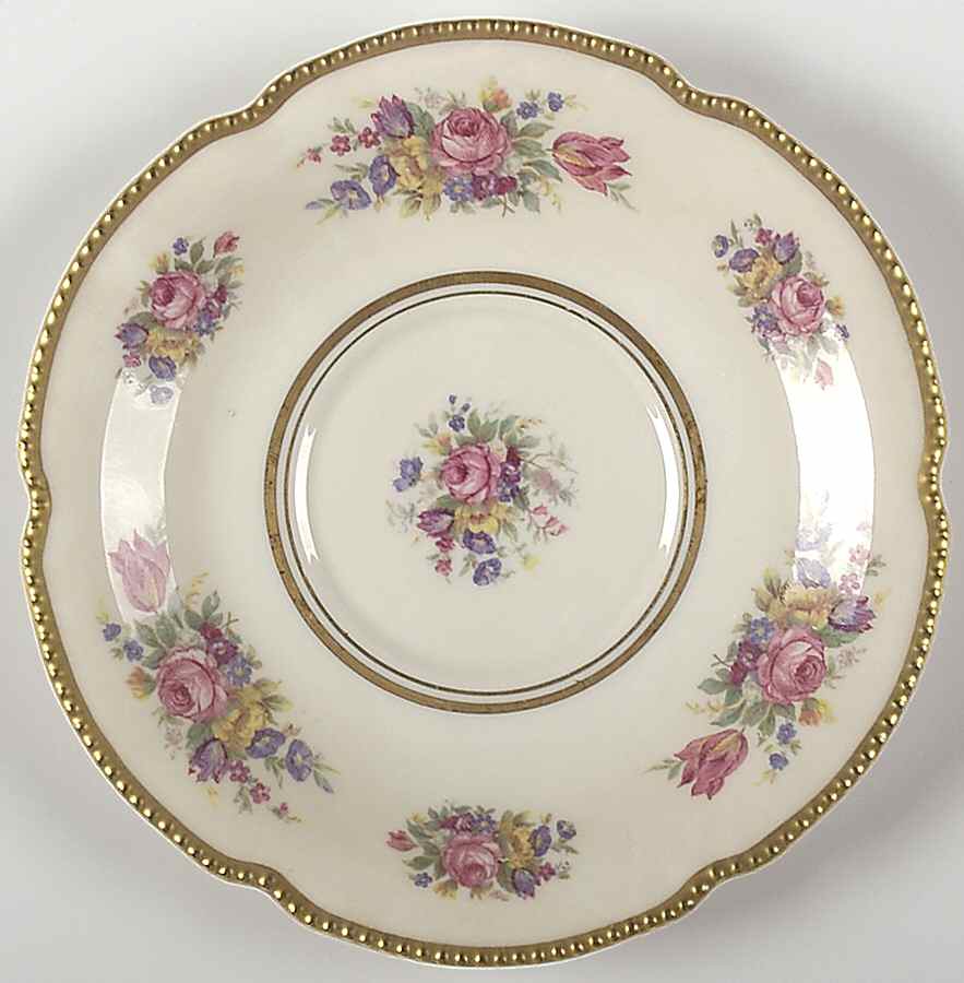 Castleton Rose Saucer for Cream Soup Bowl by Castleton (USA)-1