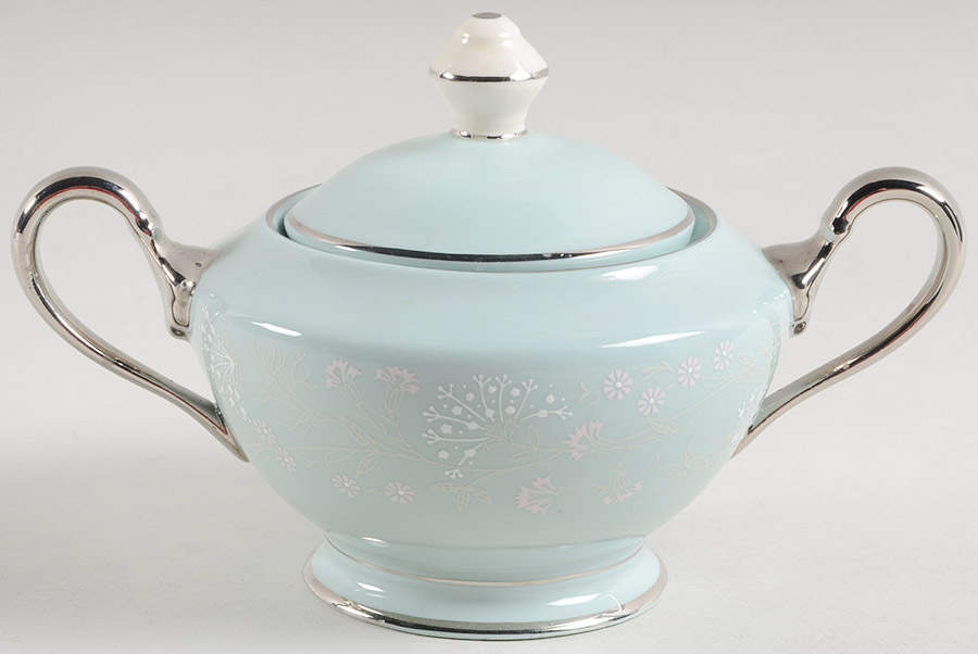 Corsage Sugar Bowl & Lid by Castleton (USA)-1