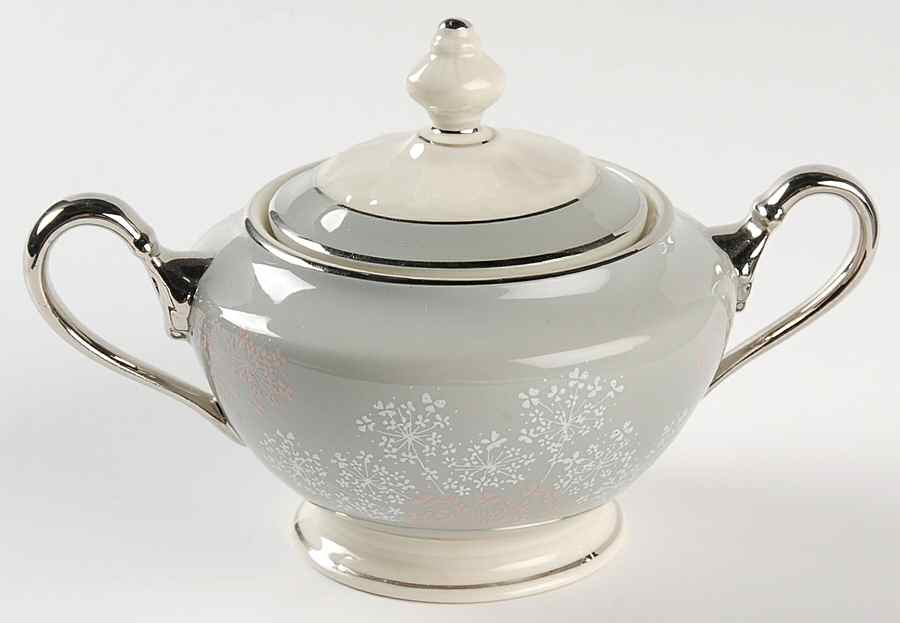 Lace Sugar Bowl & Lid by Castleton (USA)-1
