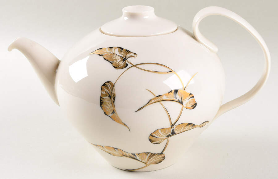 Lyana (Coupe Shape) Teapot & Lid by Castleton (USA)-1