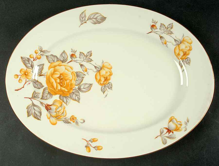 Mayfair 15" Oval Serving Platter by Castleton (USA)-1