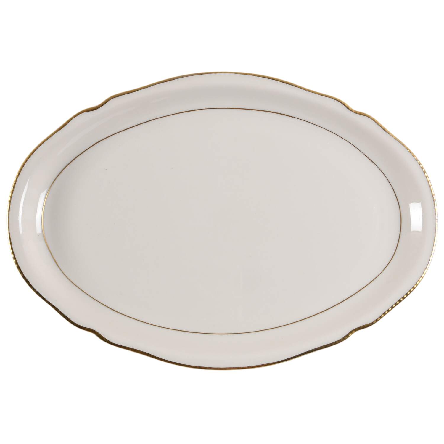 Regal (1 Gold Inner Ring) 13" Oval Serving Platter by Castleton (USA)-1