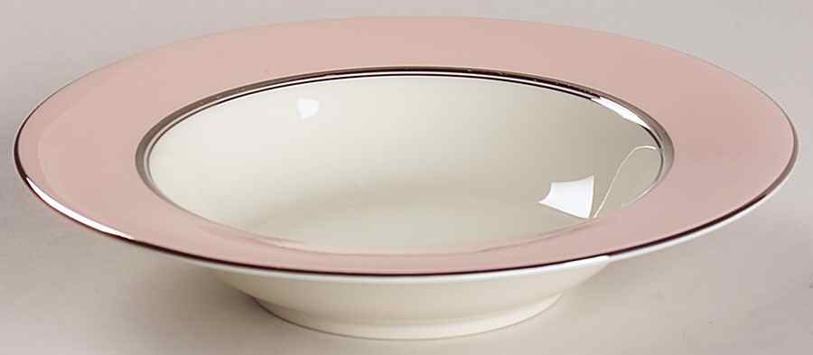 Shell Pink Rim Soup Bowl by Castleton (USA)-1