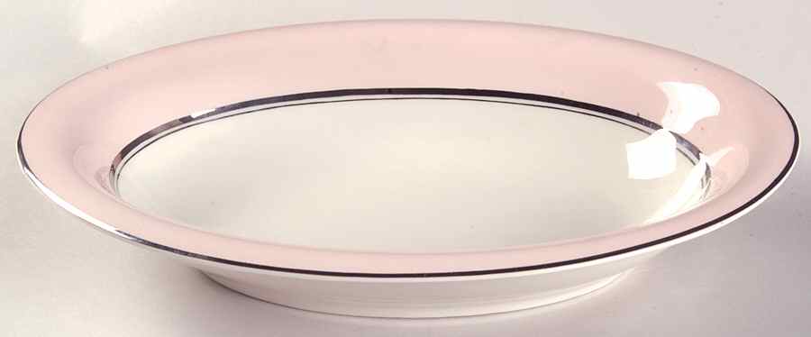 Shell Pink 10" Oval Vegetable Bowl by Castleton (USA)-1