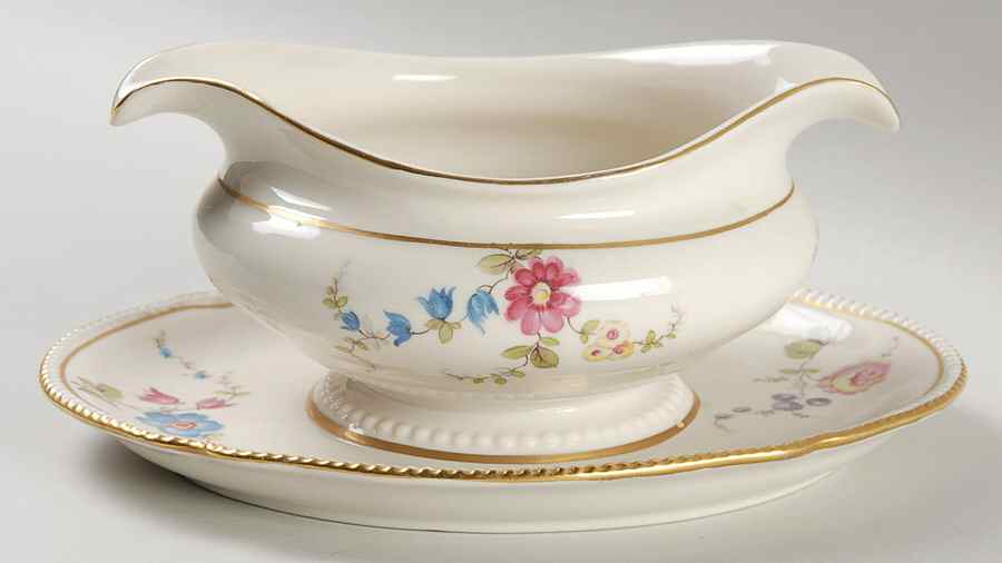 Sunnyvale Gravy Boat with Attached Underplate by Castleton (USA)-1