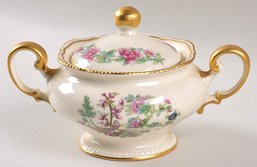 Tree of India Sugar Bowl & Lid by Castleton (USA)-1