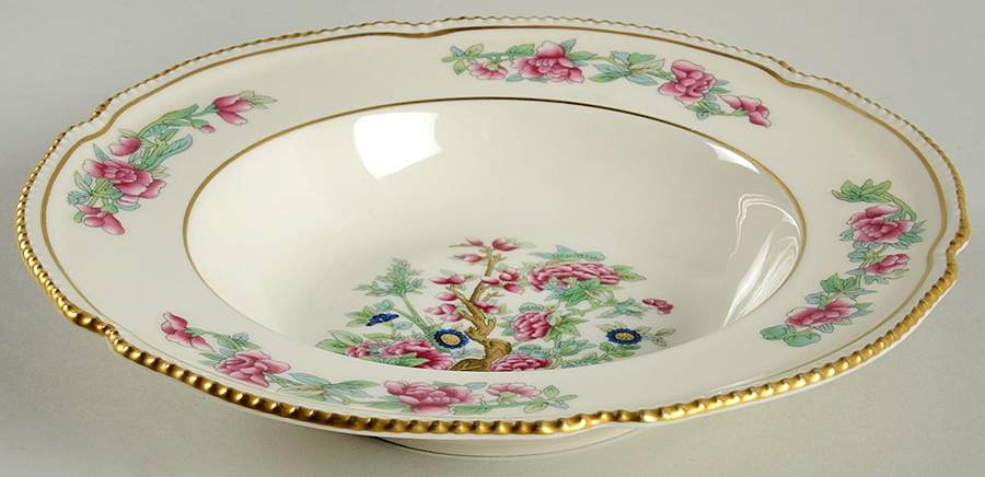 Tree of India Rim Soup Bowl by Castleton (USA)-1