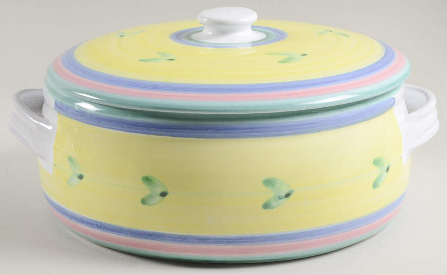 Carousel 3 Quart Round Covered Casserole by Caleca-1