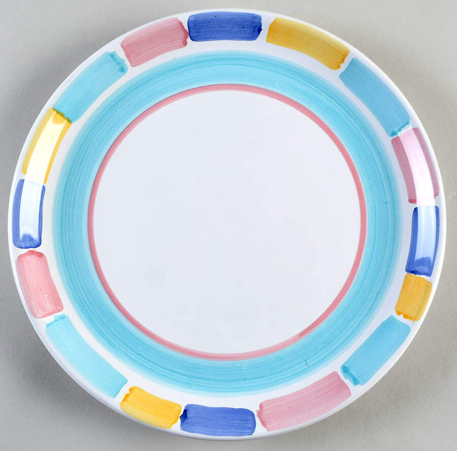 Color Blocks Dinner Plate by Caleca-1