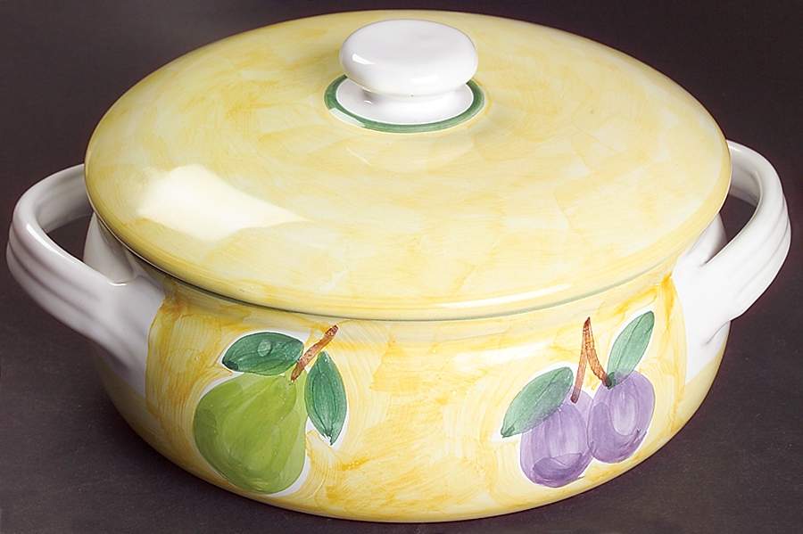 Frutta 1.5 Qt Round Covered Casserole by Caleca-1