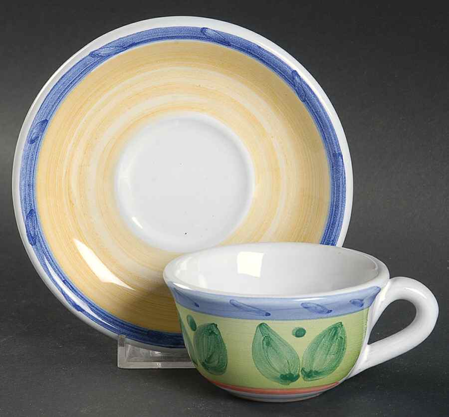 Girasole Flat Demitasse Cup & Saucer Set by Caleca-1