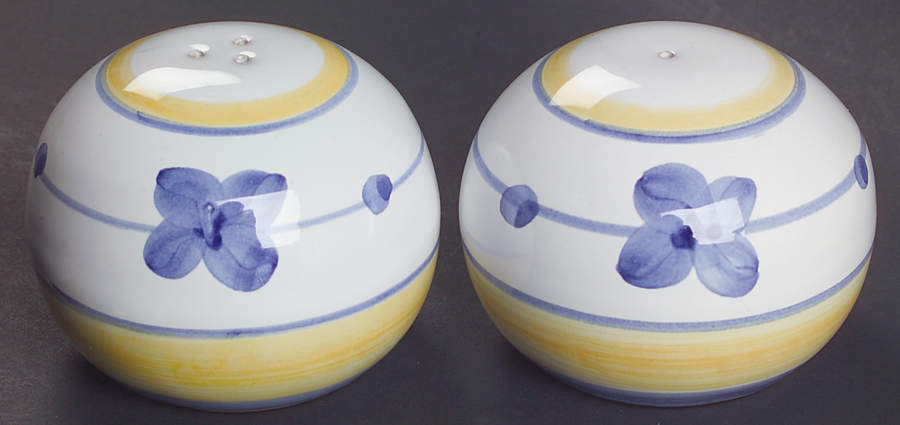 Marina (Blue&Yellow) Salt & Pepper Set by Caleca-1