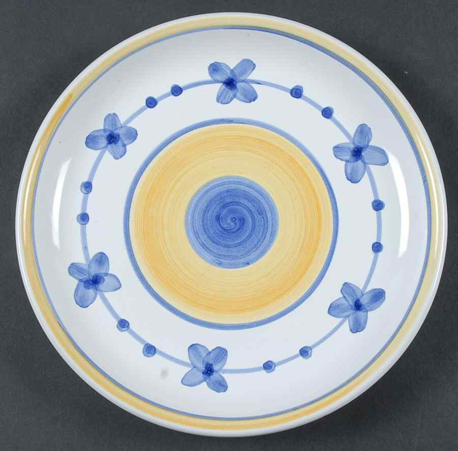 Marina (Blue&Yellow) Salad Plate by Caleca-1