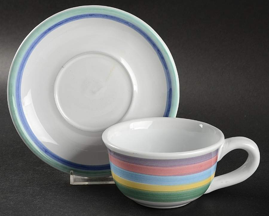 Meadow Flat Cup & Saucer Set by Caleca-1