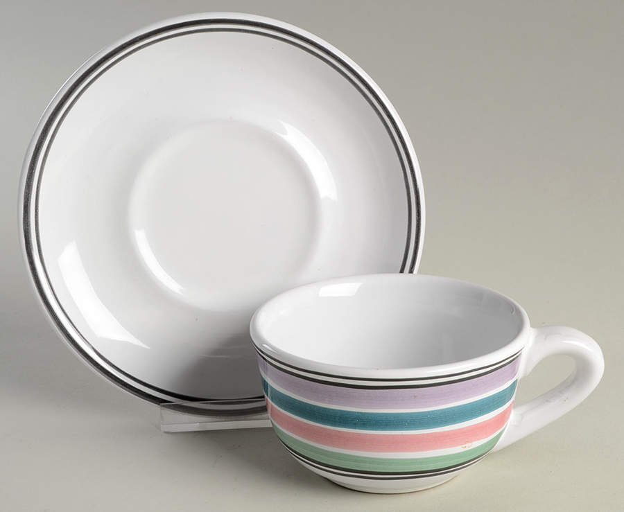 Orchard Flat Cup & Saucer Set by Caleca-1