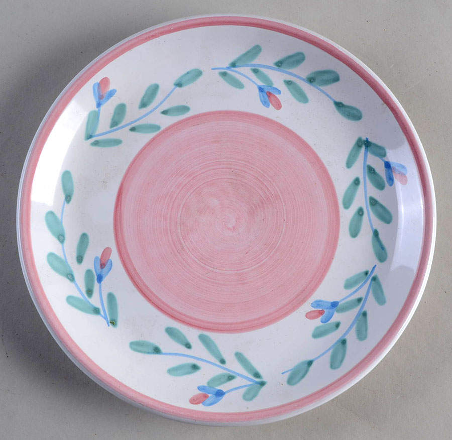 Pink Garland Dessert/Pie Plate by Caleca-1