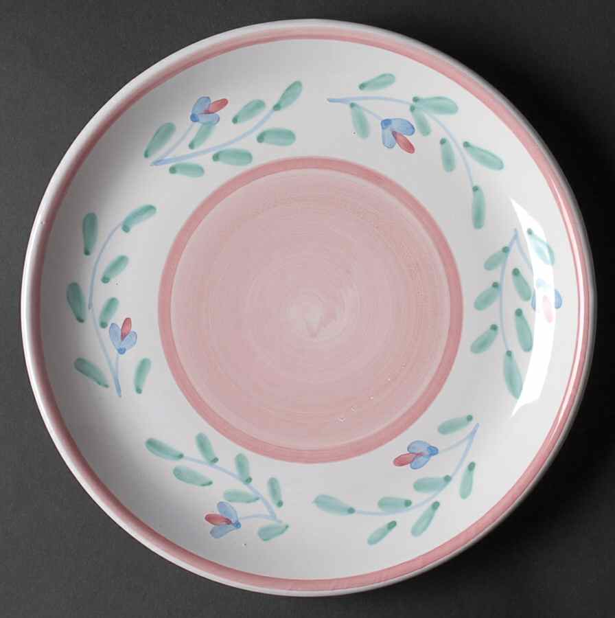 Pink Garland Luncheon Plate by Caleca-1