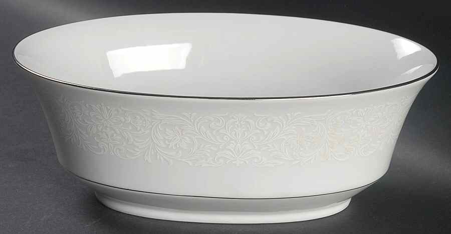 Young Lace 9" Oval Vegetable Bowl by Carriage House-1