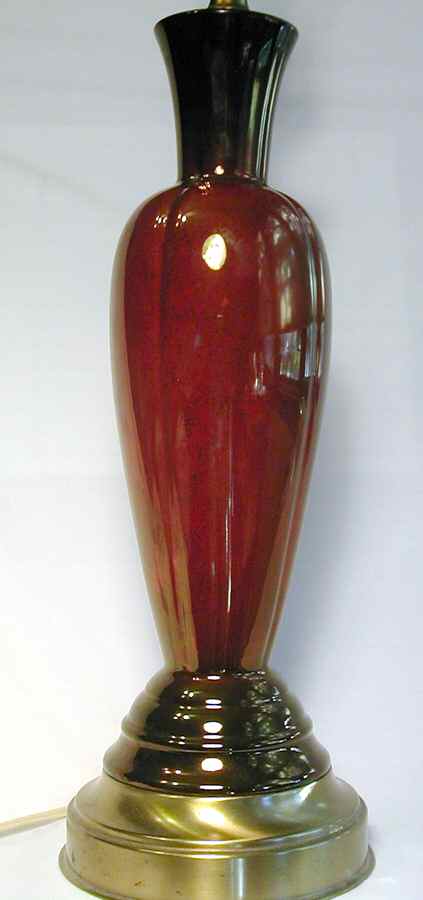 Rouge Royale Electric Lamp & Shade by Carlton Ware (England)-1