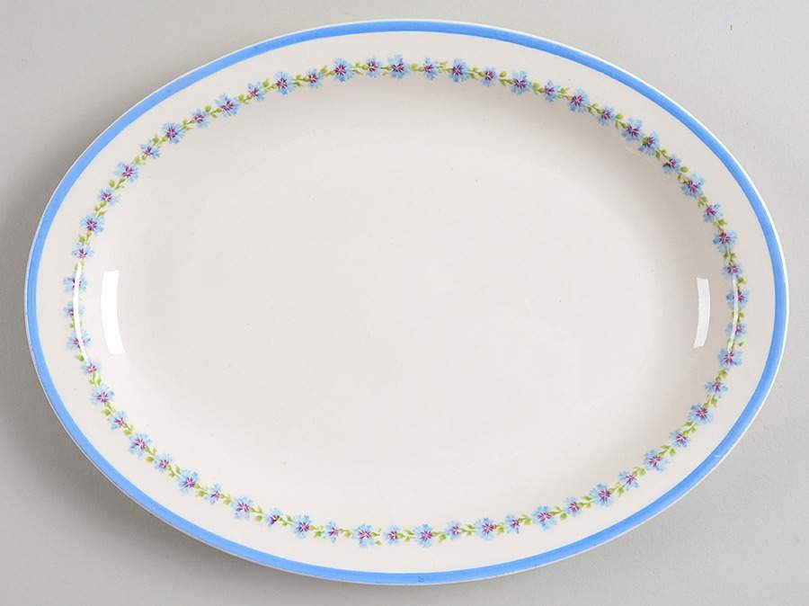 Bonnie Blue 11" Oval Serving Platter by Canonsburg-1