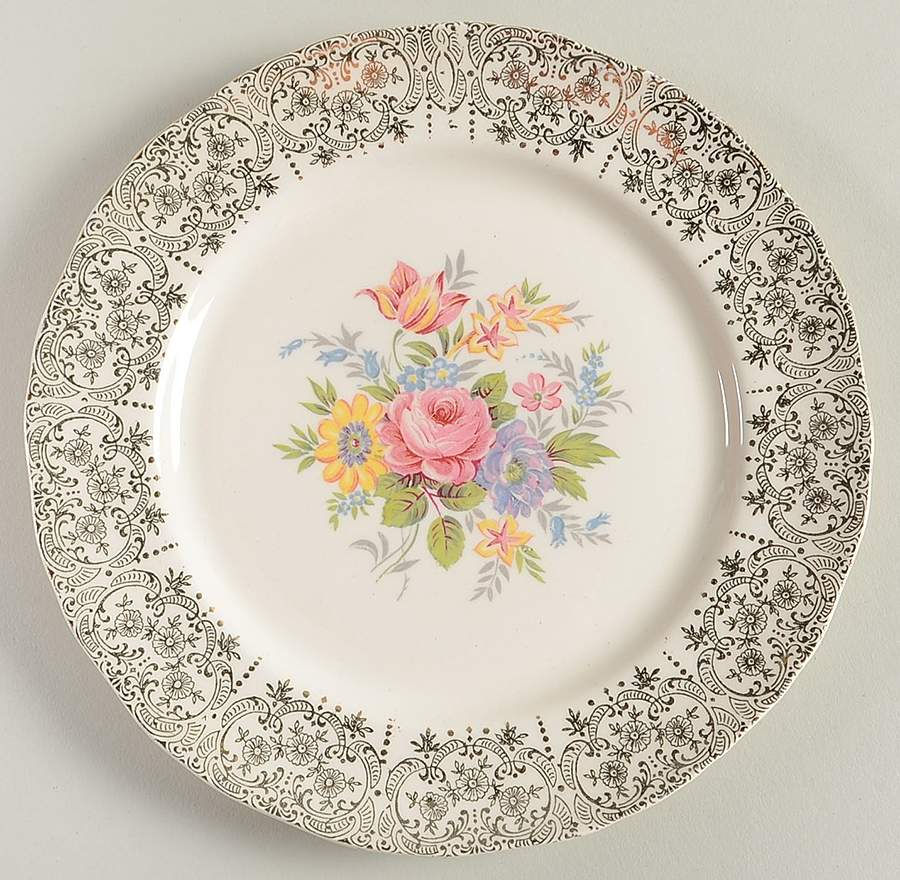 Golden Fragrance Salad Plate by Canonsburg-1