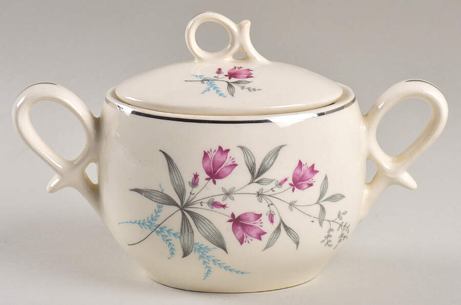 Larkspur Sugar Bowl & Lid by Canonsburg-1