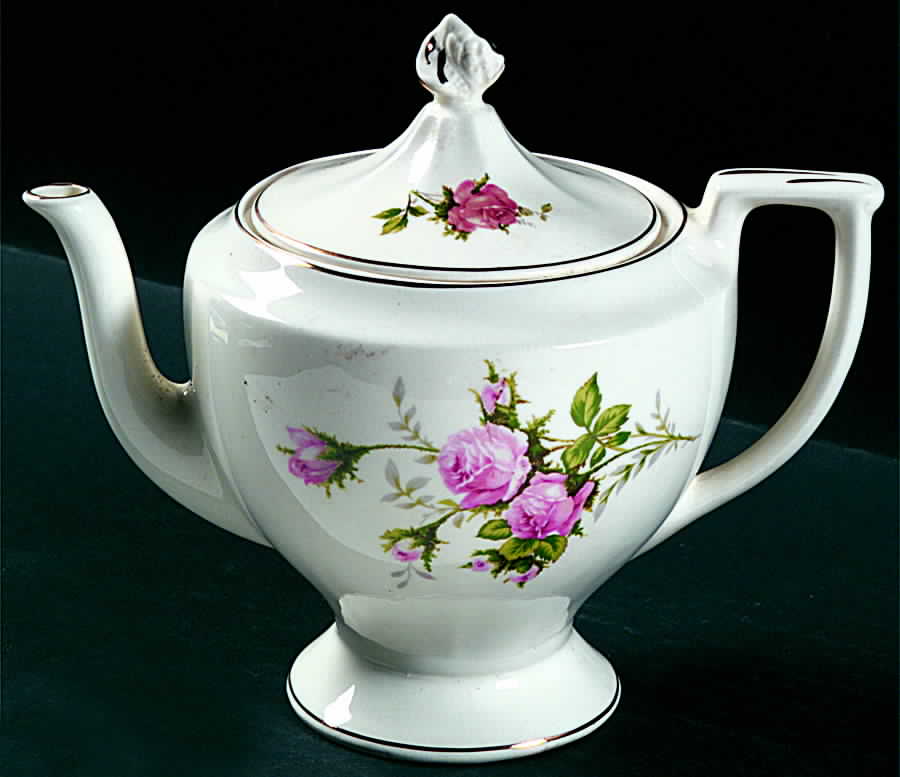 Moss Rose (Solid Gold Trim) Teapot & Lid by Canonsburg-1