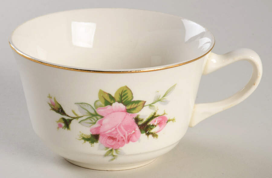 Rose Bouquet Flat Cup by Canonsburg-1