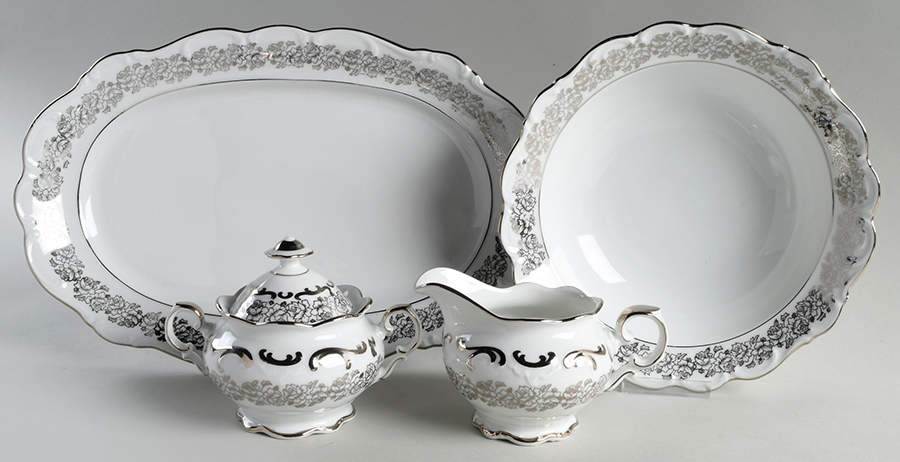 Bridal Rose 5 Piece Hostess Set by Cathedral-1