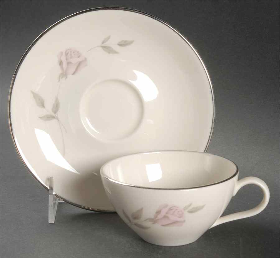 Enchanted Rose Flat Cup & Saucer Set by Cathedral-1